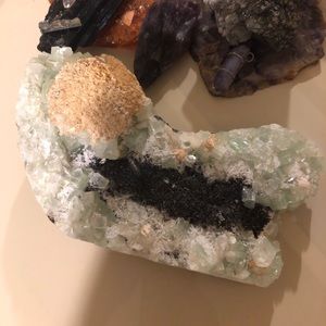 Appophylite cluster with stilbite